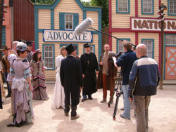 Filmset einer Szene im Biedermeier-Stil